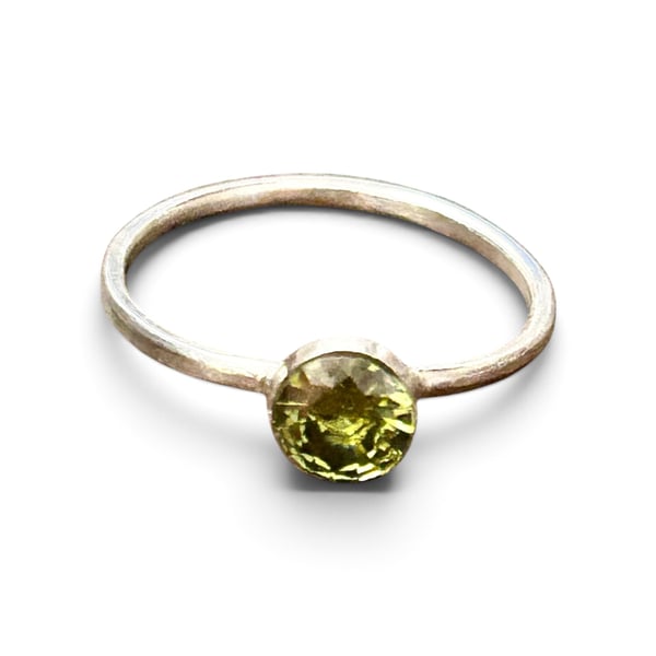 Sterling Silver Cubic Zirconia Ring Size S  Gift Boxed