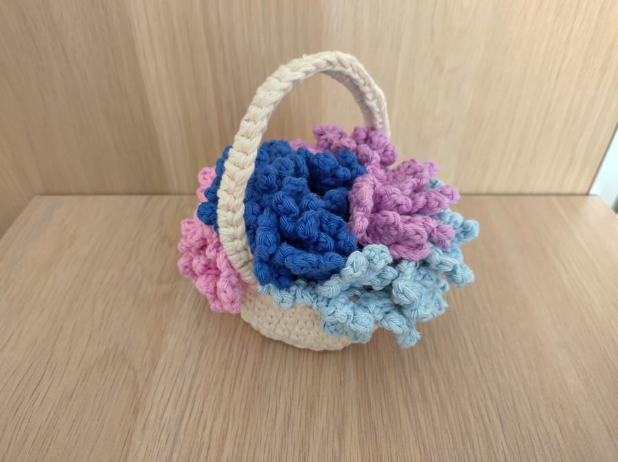 Custom Crochet Flower Pot Coasters Set - 100% cotton - Set of 4 - Custom colours