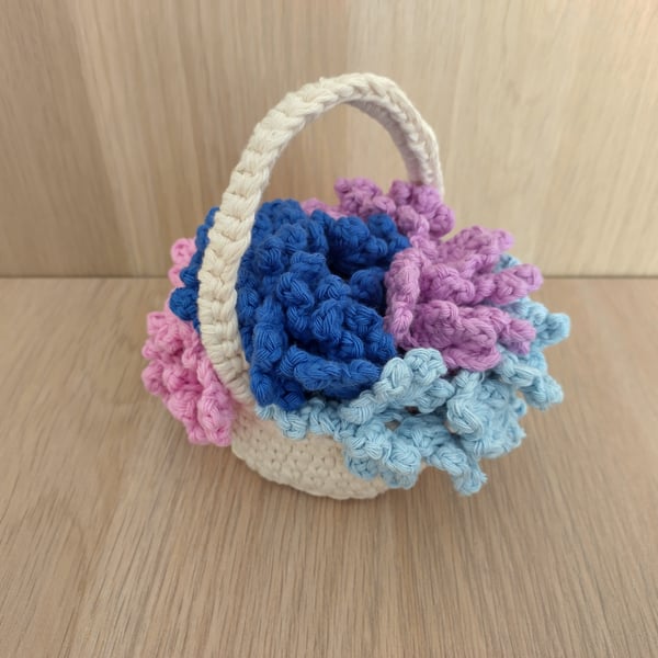 Custom Crochet Flower Pot Coasters Set - 100% cotton - Set of 4 - Custom colours