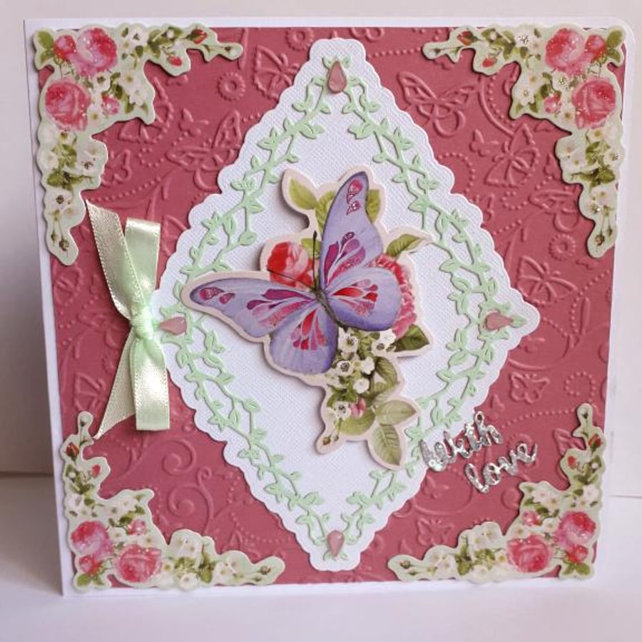 Butterfly & Roses Mother's Day Card