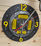 Handmade Clutch Plate Wall Clock - Recycled Automotive Clock - Mechanic Gift - G - Image 3