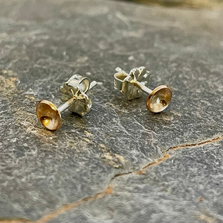 Filled Gold Earrings- Tiny Golden Studs