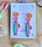 Handmade Colourful Fish Polymer Clay Earrings - Image 1