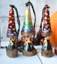 Cat silhouette tree decoration. Pyrography hanging fungi gift. - Image 5
