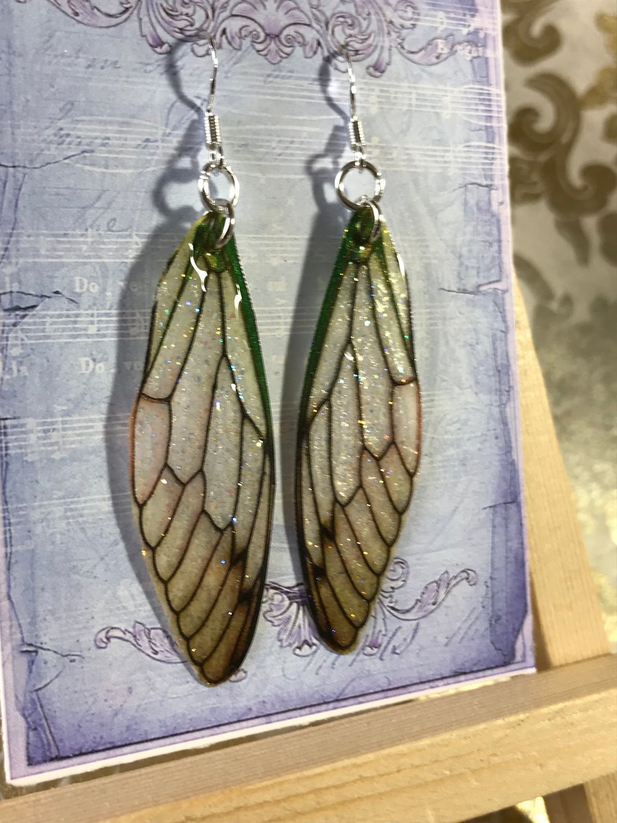 Forest Fairy Wing Sterling Silver Earrings