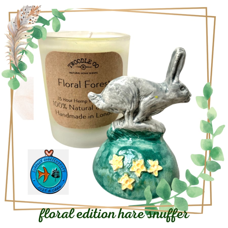 Floral Hare Candle Snuffer