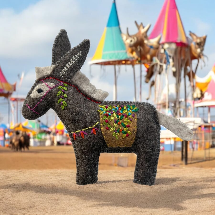 Felt Donkey Keepsake 