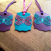 Pack of 3 handmade gift tags. Ref 175