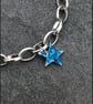Silver Charm Bracelet, enamel bracelet, sea charm bracelet, enamel, aquamarine - Image 5
