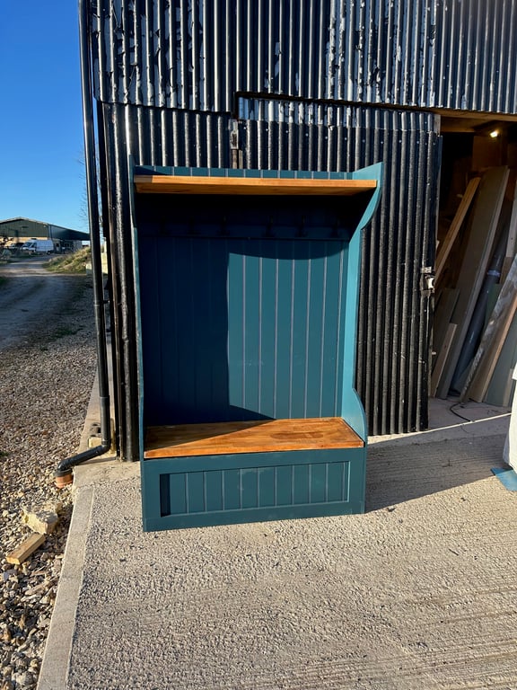 Bespoke hall Coat unit with box seat base 