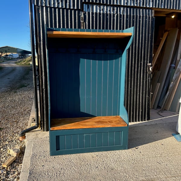 Bespoke hall Coat unit with box seat base 