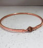Bangle, Copper and Banded Agate Bracelet. Size 20cms - Image 5