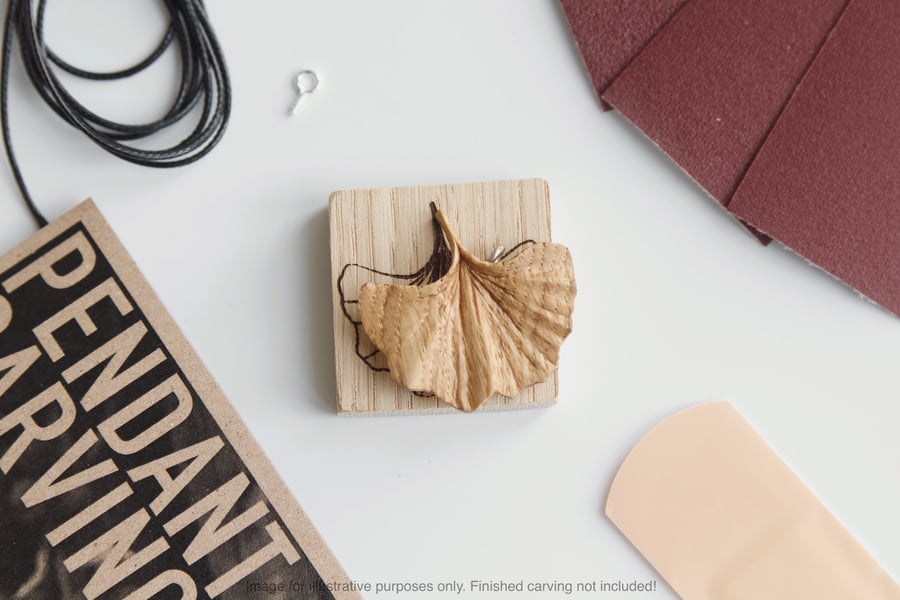 Ginkgo Leaf Pendant Carving Kit
