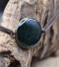 Harris Tweed Resin Bracelet, Green, Adjustable Cotton Cord, Made in Scotland