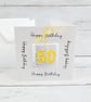 50th Birthday Card or Golden Anniversary Card; Fused Glass 50 Keepsake - Image 3