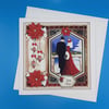 Art Deco Christmas Card. Handmade, Large, Parents, Special Couple