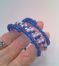 Set of 3 Stacking Memory Wire Cuff Bracelets, Stacking Bracelets, Blue Bracelets - Image 2
