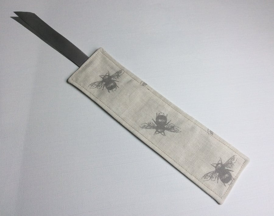 Fabric bookmark, bees