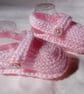 Soft and Cosy Cute Hand Knitted Baby Crocs 0-3 months or 3-6 months - Image 4