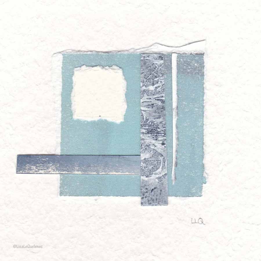 No.7 original minimalist abstract coastal inspired collage