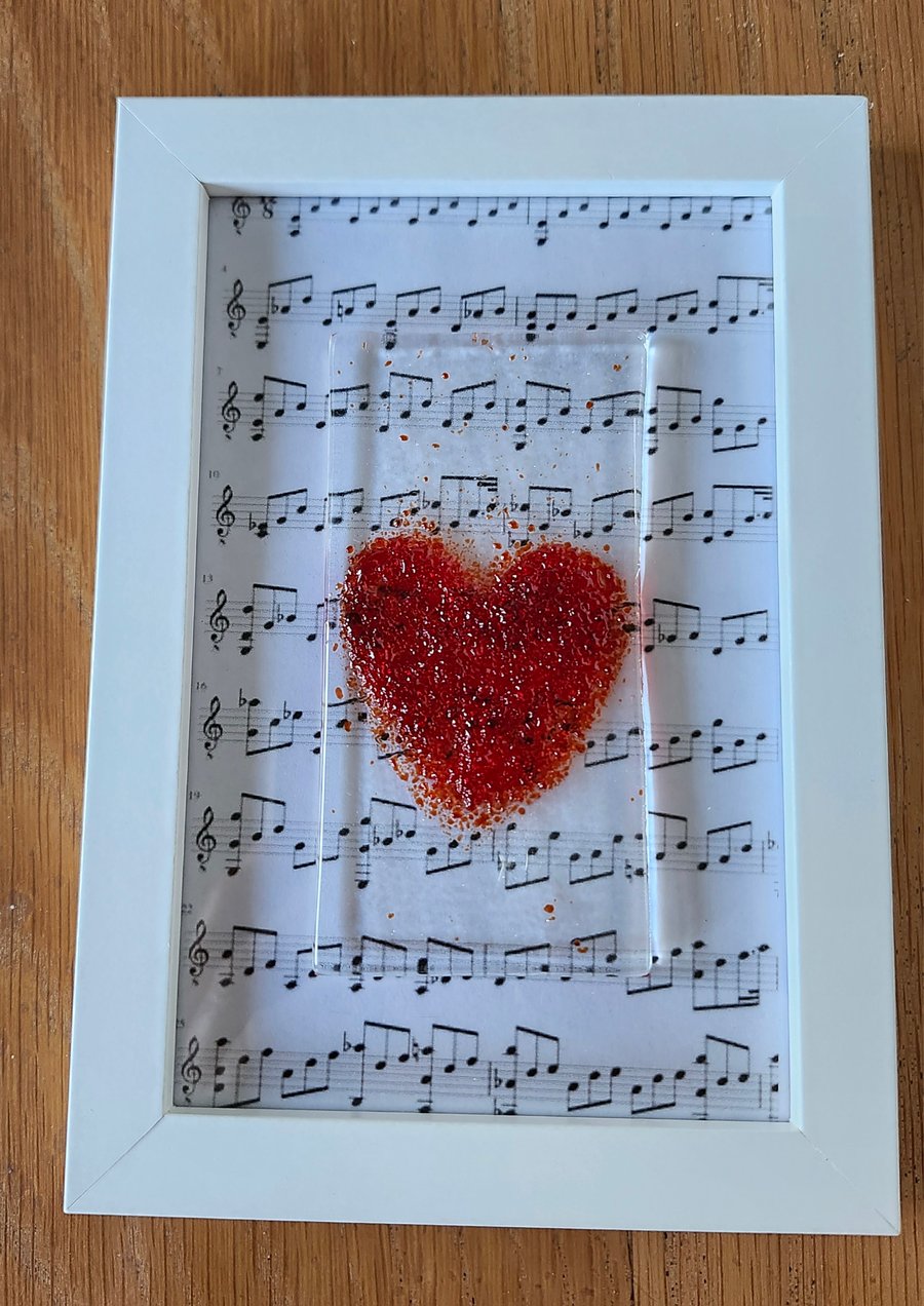 Framed Glass Heart