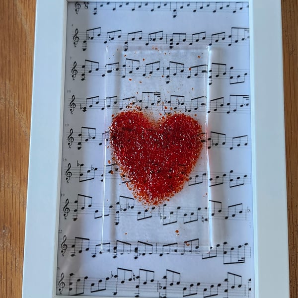 Framed Glass Heart