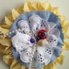 Lace and fabric corsage