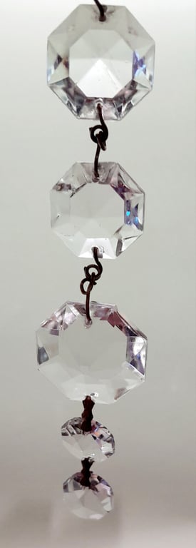 Vintage Chandelier Glass Pendents