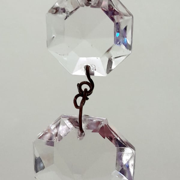 Vintage Chandelier Glass Pendents