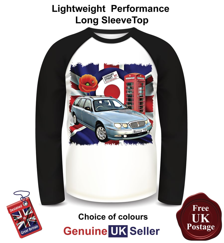 Rover 75 Tourer Mens Top, Rover 75 Tourer Long Sleeve T Shirt