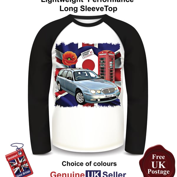 Rover 75 Tourer Mens Top, Rover 75 Tourer Long Sleeve T Shirt