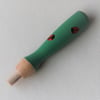 Ladybird Ladybird - Hand painted wooden needle grip tool for needle felting 