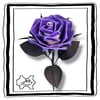 Fantasy Purple Leather Rose - Alternative Valentines gift, Gothic, Dark romance.