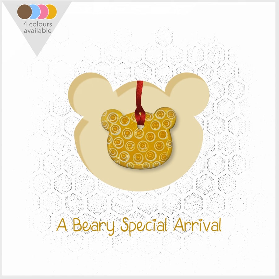 A Beary Special Arrival - Personalised Baby Keepsake Card