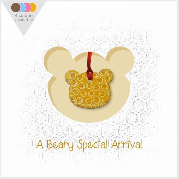 A Beary Special Arrival - Personalised Baby Keepsake Card