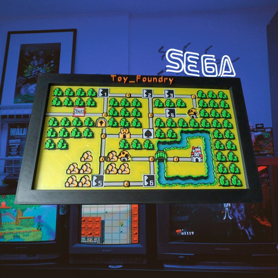 Super Mario Bros. 3 Overworld 1 Map Wall Art