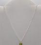 Handcrafted Wire Wrapped Peridot Minimalist,18" Single Bead pendant,Classic  - Image 2