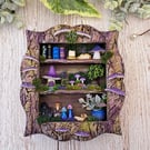 Enchanted Purple Mushroom Miniature Wall Cabinet