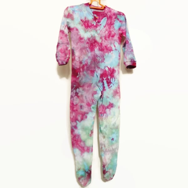 Northern Lights 9 to 12 month Babygrow Sleepsuit Tie Dye