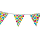 Multicoloured Flag Design Bunting-Bright Coloured, Home Decor Garland, Bedroom