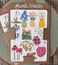 Set of Twelve Birth Flower Cards, Sticker Sheet, Birthday Cards - Image 6