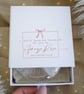 Feather Memorial Bauble Gift Boxed. Personalised Feather Glass Christmas Bauble  - Image 4
