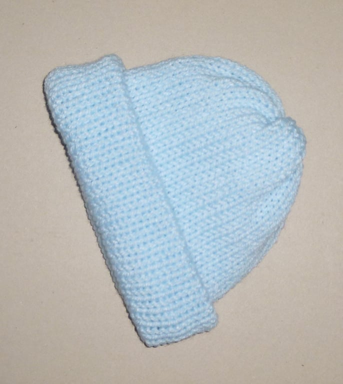 knitted double thickness baby hat ( ref FA 496 B6 )
