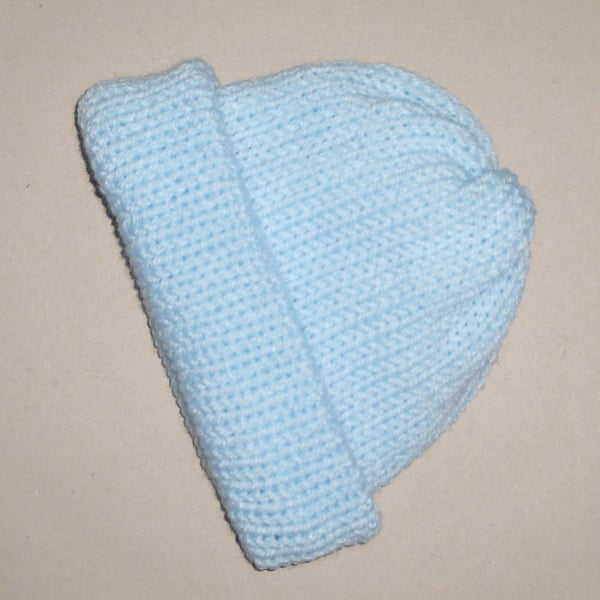 knitted double thickness baby hat ( ref FA 496 B6 )