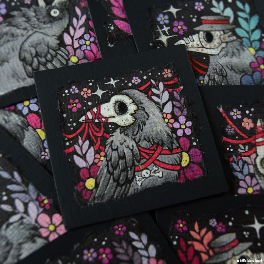 mini crow no. 10 - original twinchie illustration