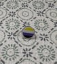 Non Binary Flag Pin - Pride Themed Pin - Small Resin Topped Pin Badge - LGBTQ