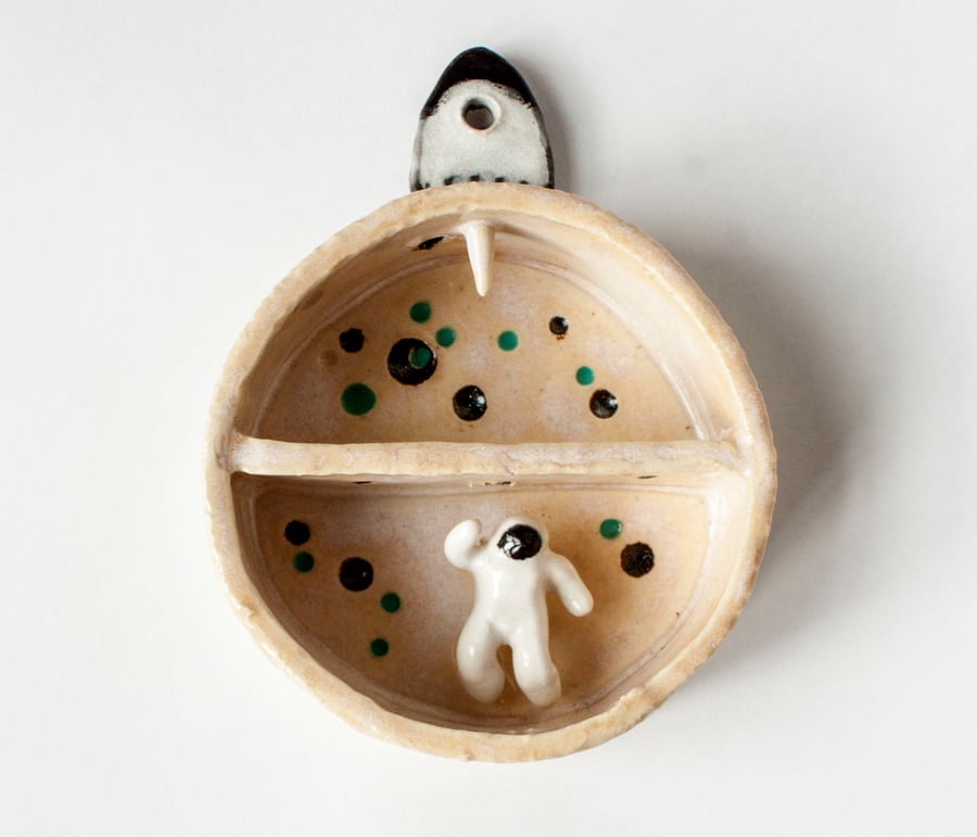 Ceramic Moon Curio Cabinet