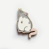 Wooden rat pin badge