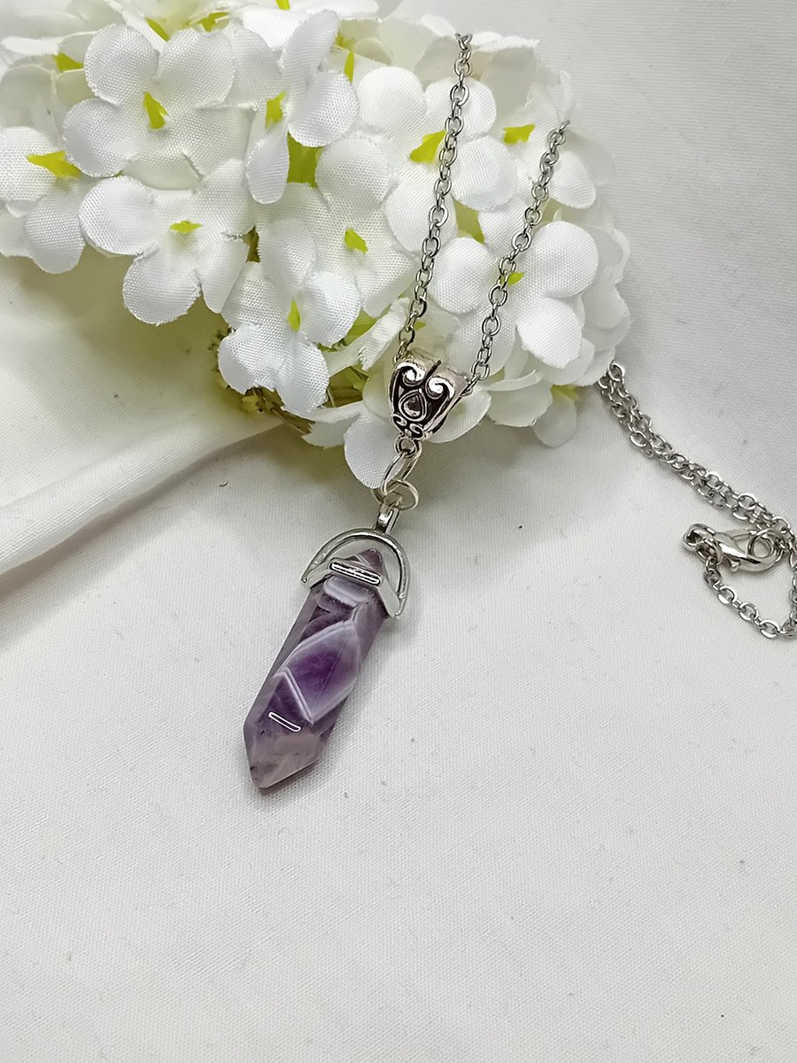 Purple Agate Necklace