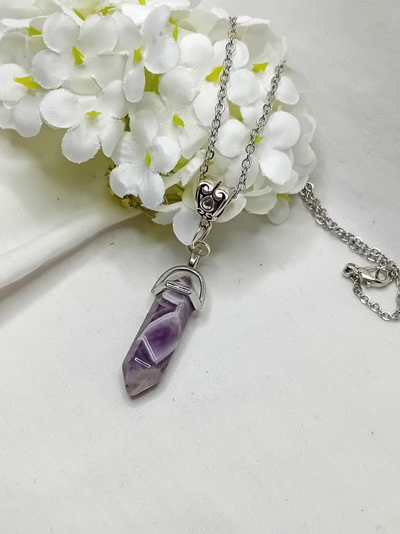 Purple Agate Necklace